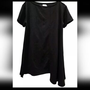 Alice & UO Amelie Black Asymmetrical Ponte T-Shirt Dress Size Small NWT